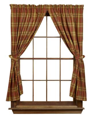 Buy Cinnamon Short Panel Window Curtains Pair 72x63 Total 2