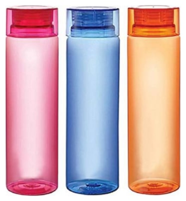 

CITRESA Plastic Multi Water Bottle ( 1000 ml Set of 3 )