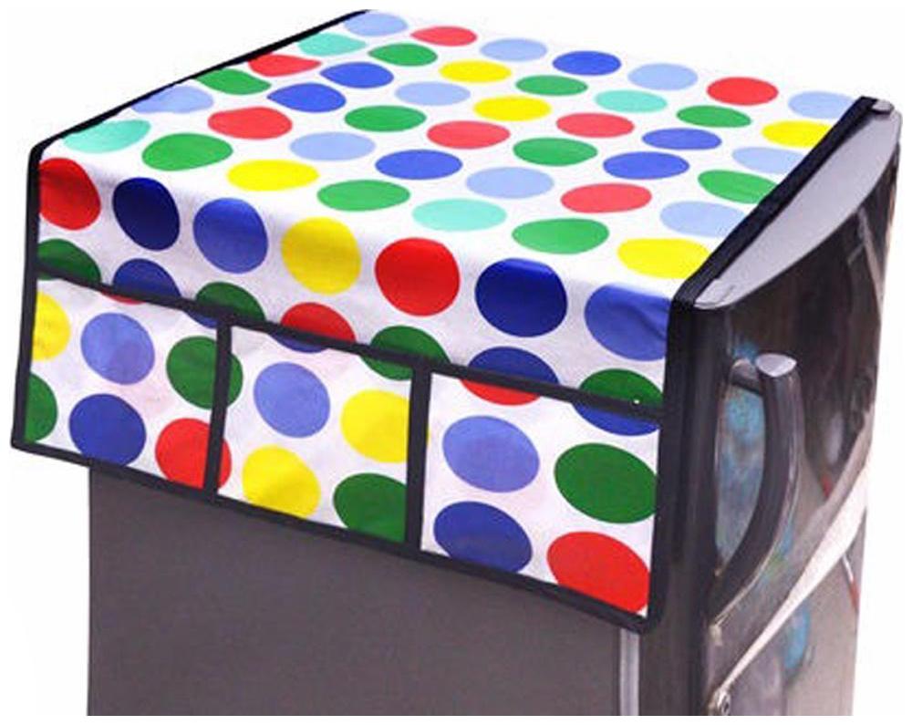 

Classy Non Woven Fridge Top Covers Multi color Balls 1