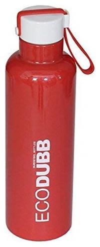 

Dubblin Stainless Steel Red Water Bottle ( 1000 ml Set of 1 )