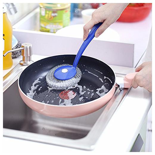 

Clean Plastic Handle Stainless Steel Juna Scrub Pad Scrub Pad (1Pc)