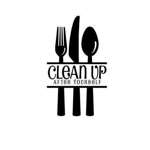 

Clean Up After Yourself Vinyl Decal Sticker for Wall Door Office Store Shop Sign