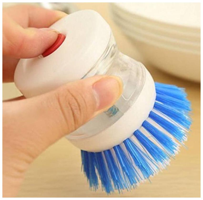

Cleaning Brush Soap Liquid Dispenser (Multi color) Plastic Wet and Dry Brush (1Pc) Assorted Color