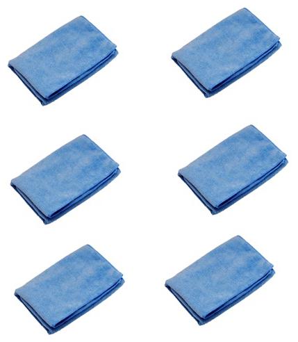 

CLEDUS ULTRASOFT Multipurpose Microfibre Cleaning Cloth - 40 cm x 40 cm - 340 gsm (Sky Blue Pack of 6)