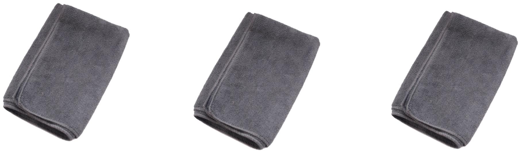 

CLEDUS ULTRASOFT Multipurpose Microfibre Cleaning Cloth - 40 cm x 40 cm - 340 gsm (Grey Pack of 3)