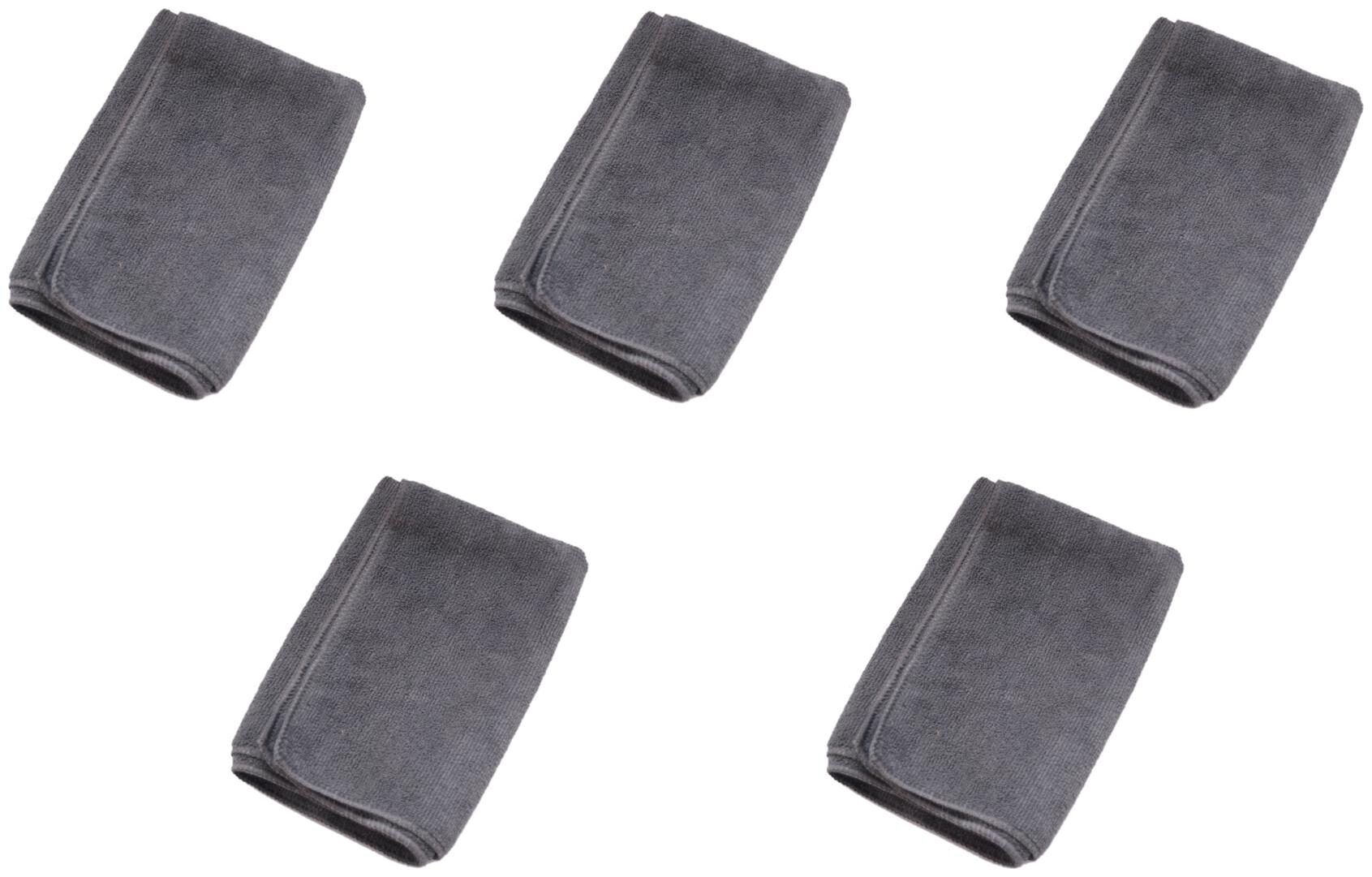 

CLEDUS ULTRASOFT Multipurpose Microfibre Cleaning Cloth - 40 cm x 40 cm - 340 gsm (Grey Pack of 5)