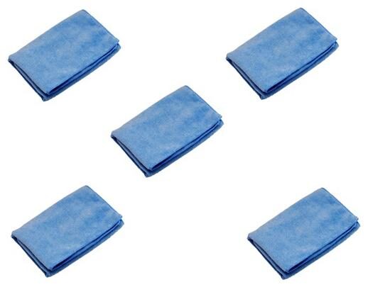 

CLEDUS ULTRASOFT Multipurpose Microfibre Cleaning Cloth - 40 cm x 40 cm - 340 gsm (Sky Blue Pack of 5)
