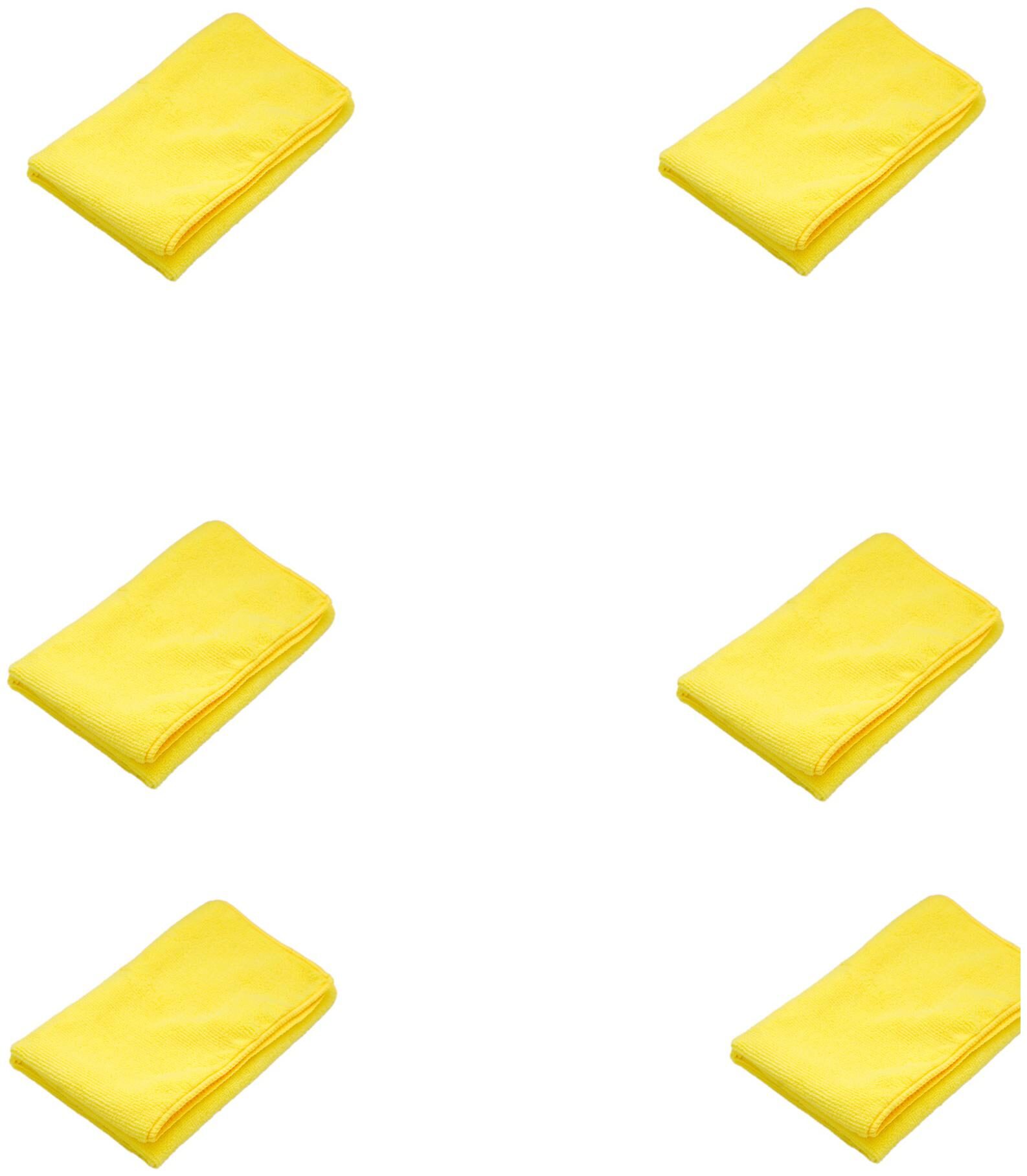 

CLEDUS ULTRASOFT Multipurpose Microfibre Cleaning Cloth - 40 cm x 40 cm - 340 gsm (Yellow Pack of 6)