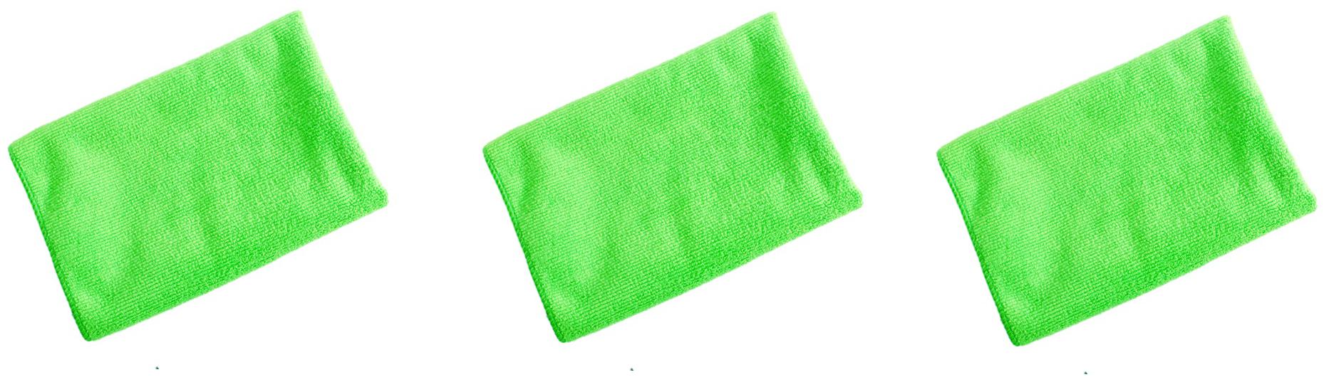 

CLEDUS ULTRASOFT Multipurpose Microfibre Cleaning Cloth - 40 cm x 40 cm - 340 gsm (Green Pack of 3)