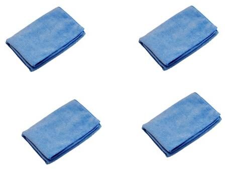 

CLEDUS ULTRASOFT Multipurpose Microfibre Cleaning Cloth - 40 cm x 40 cm - 340 gsm (Sky Blue Pack of 4)