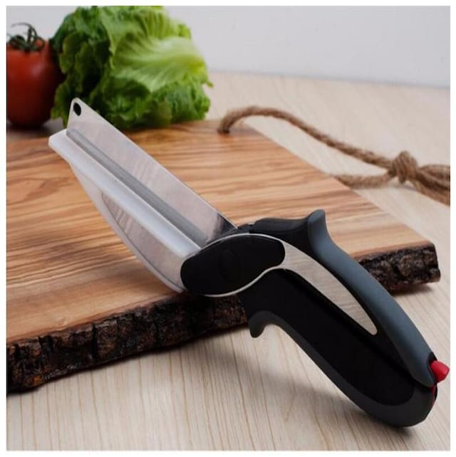 CLEVER CUTTER 2 IN 1   KNIFE & BOARD CUTTING CHOPPER ASSORTED  COLOR (1PC)