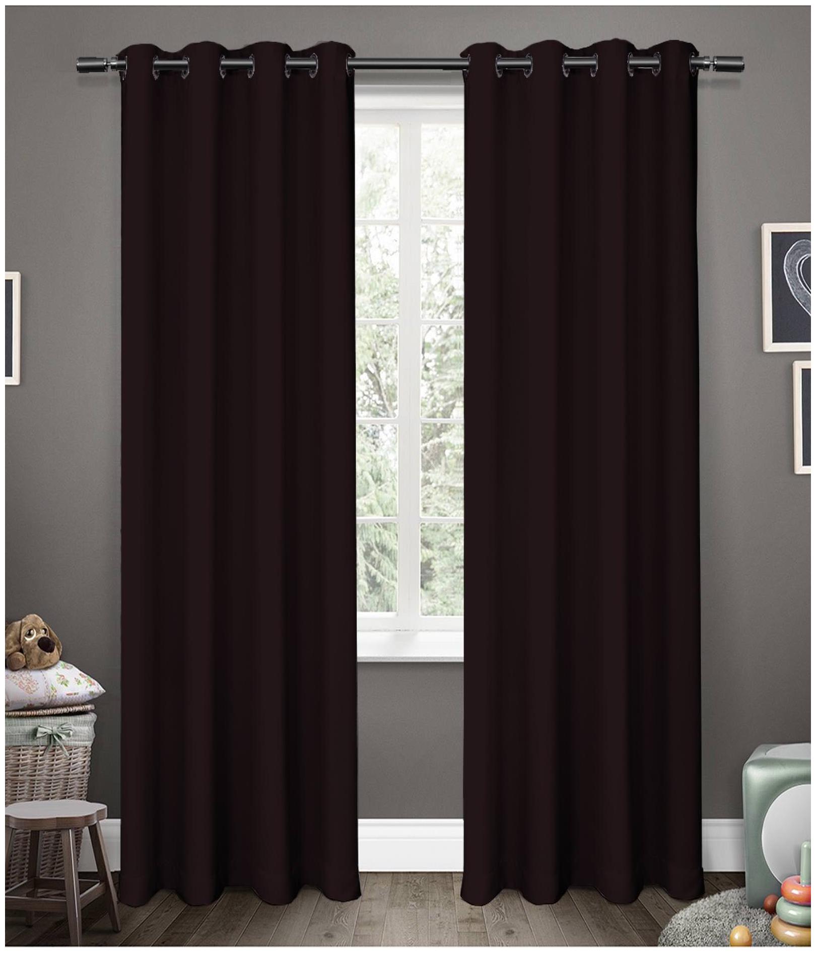 

Cliths 2 Panels Roby Wine Grommet Energy Saving Blackout Curtains for Long Door (137 cm (54 inch) x 274 cm (108 inch))