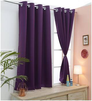 Buy Cliths 2 Panels Plum Purple Grommet Light Blocking Blackout