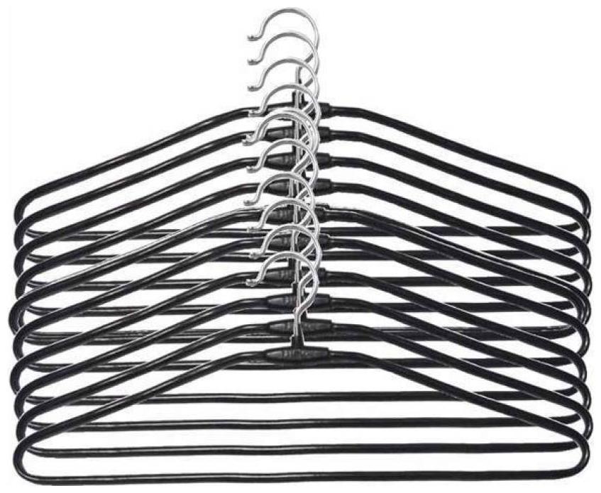 

Cloth Hangers Pack of 10 Heavy Duty BLACK