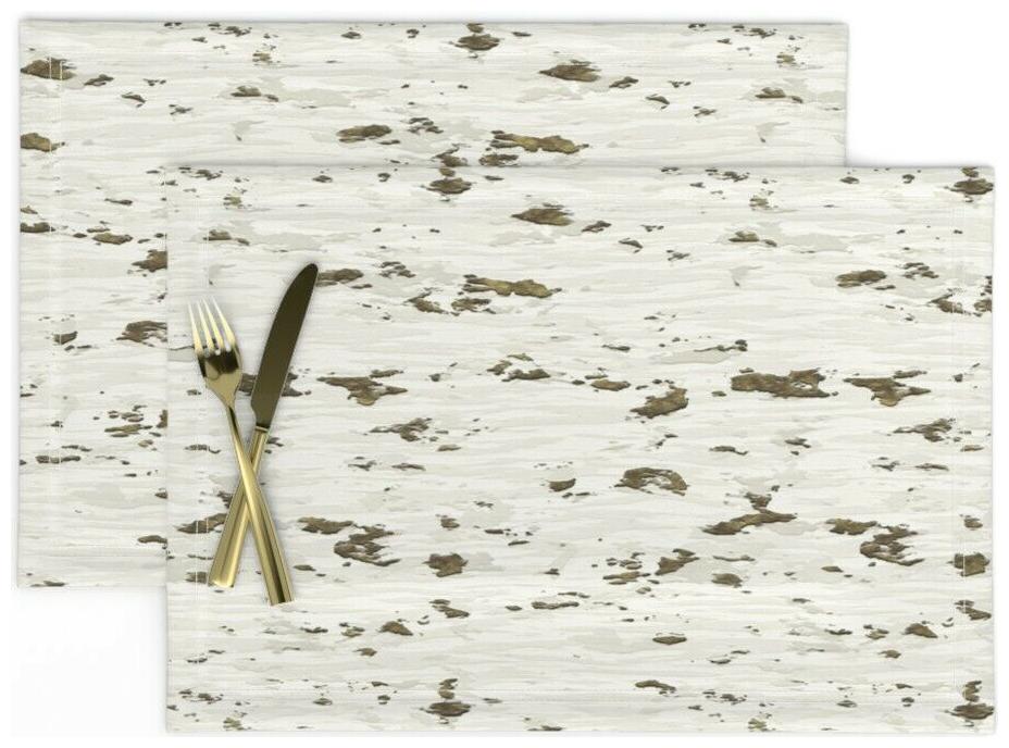 

Cloth Placemats Birch Woodland Forest Nature Baby Nursery Bark Tree Set of 2