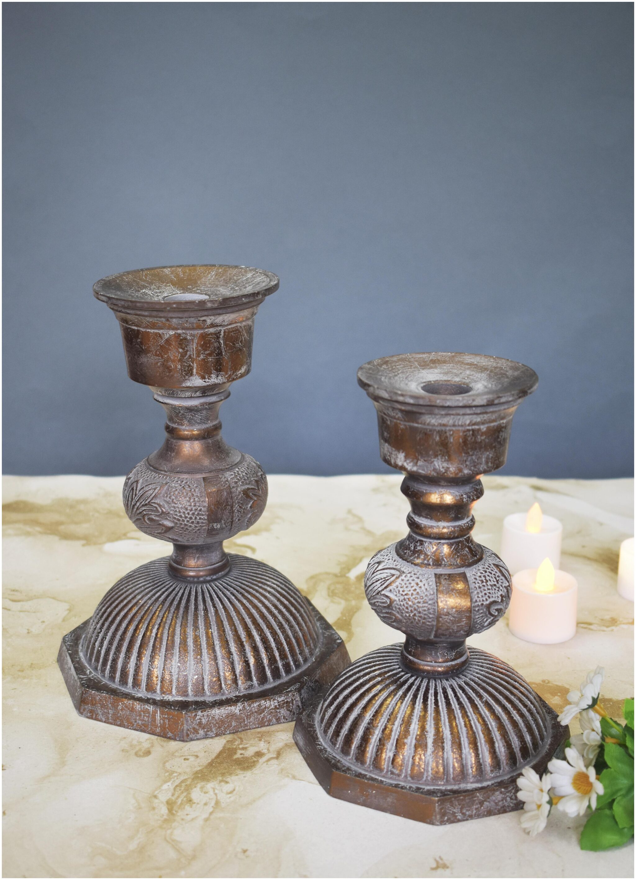 

color Palatte Metal Copper Candle holder