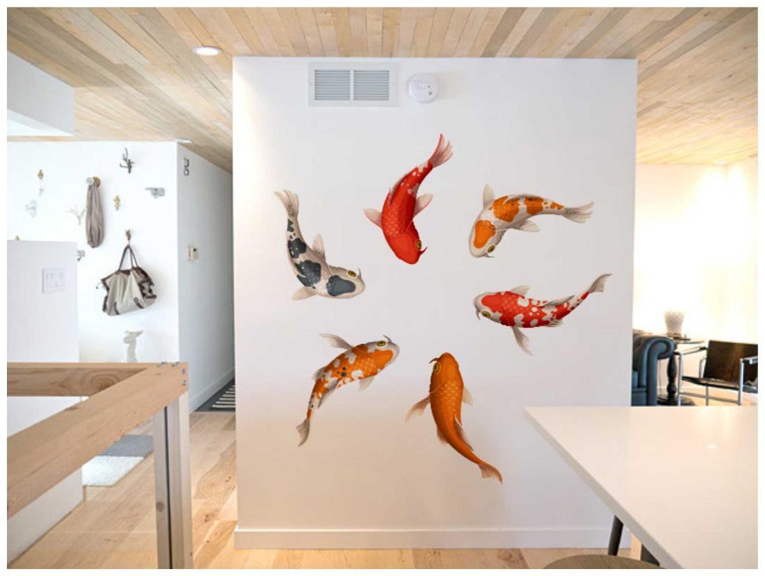 

Rawpockets Wall Stickers Colorful Fish Wall Sticker