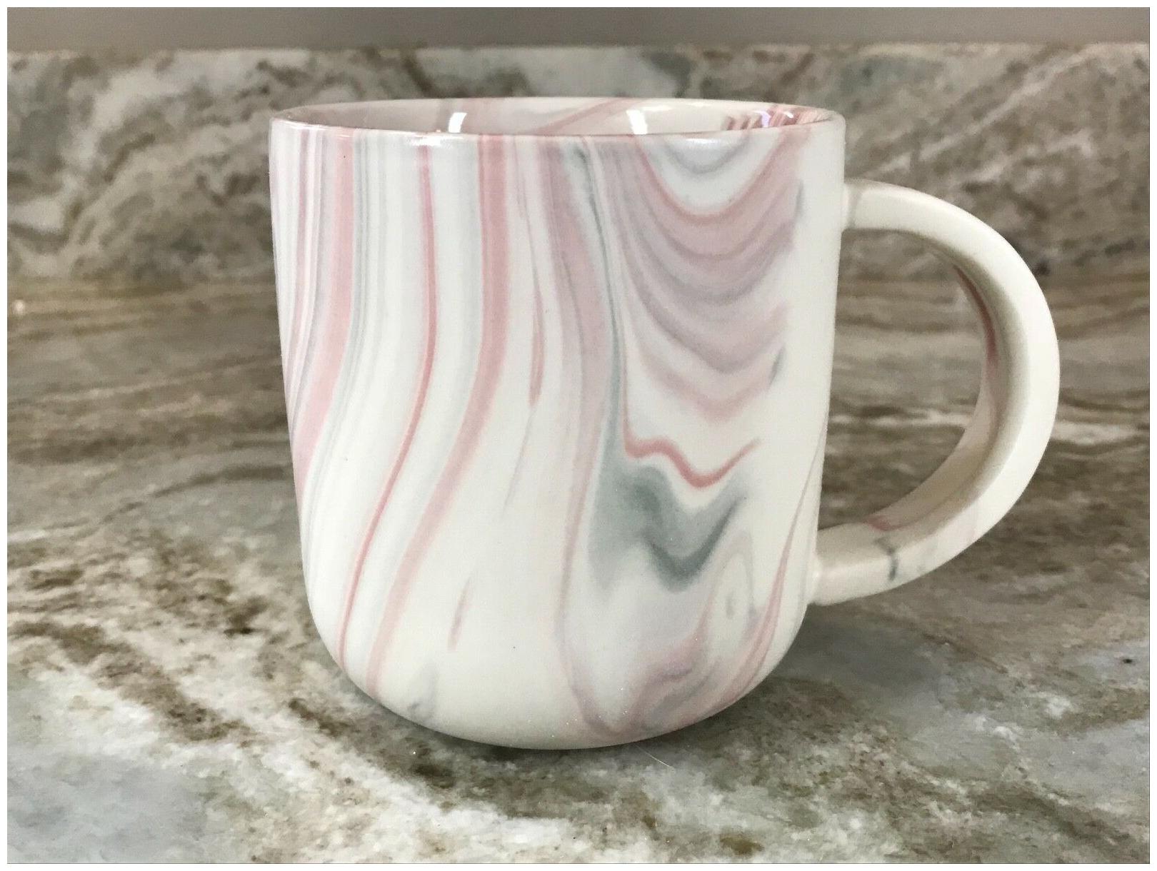 

Colorful Marble Coffee Mug Matte And Gloss Finish Stoneware 16 oz New