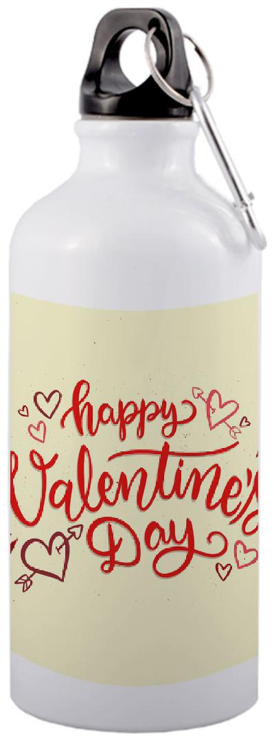

COLORYARD Aluminium White Pink Water Bottle ( 600 ml Set of 1 )