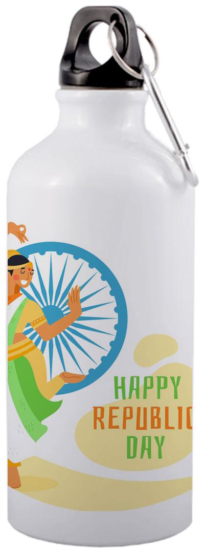 

COLORYARD Aluminium White Water Bottle ( 600 ml Set of 1 )