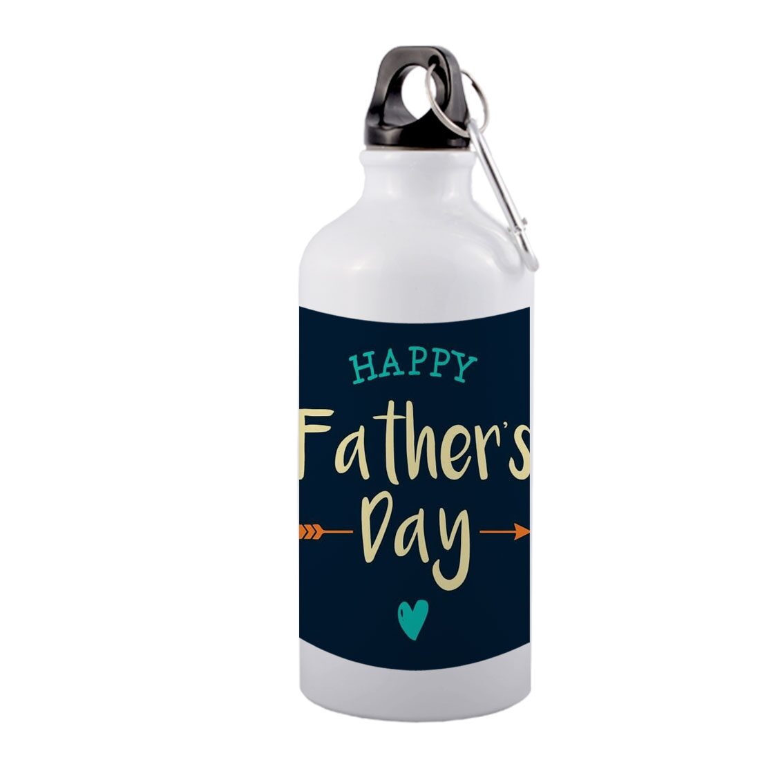 COLORYARD Aluminium White Water Bottle ( 600 ml Set of 1 )