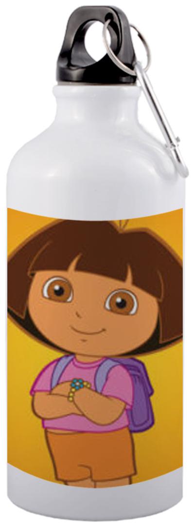 COLORYARD Aluminium White Water Bottle ( 600 ml Set of 1 )