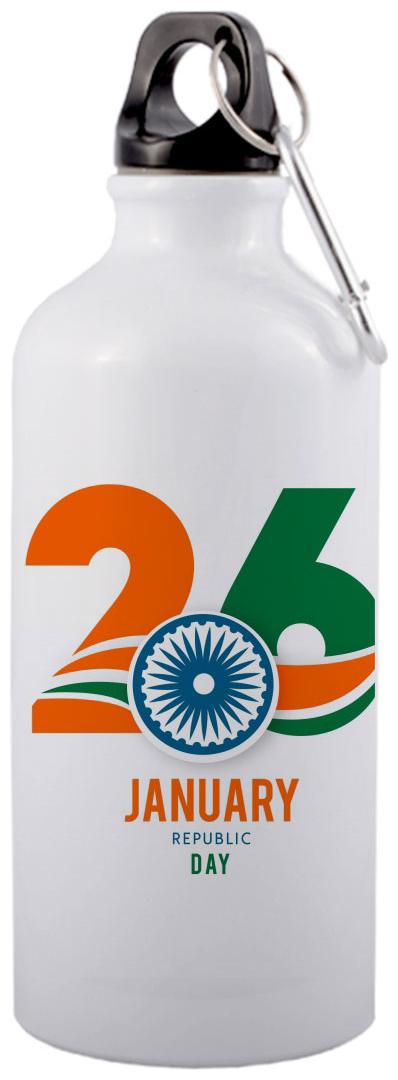

COLORYARD Aluminium White Water Bottle ( 600 ml Set of 1 )