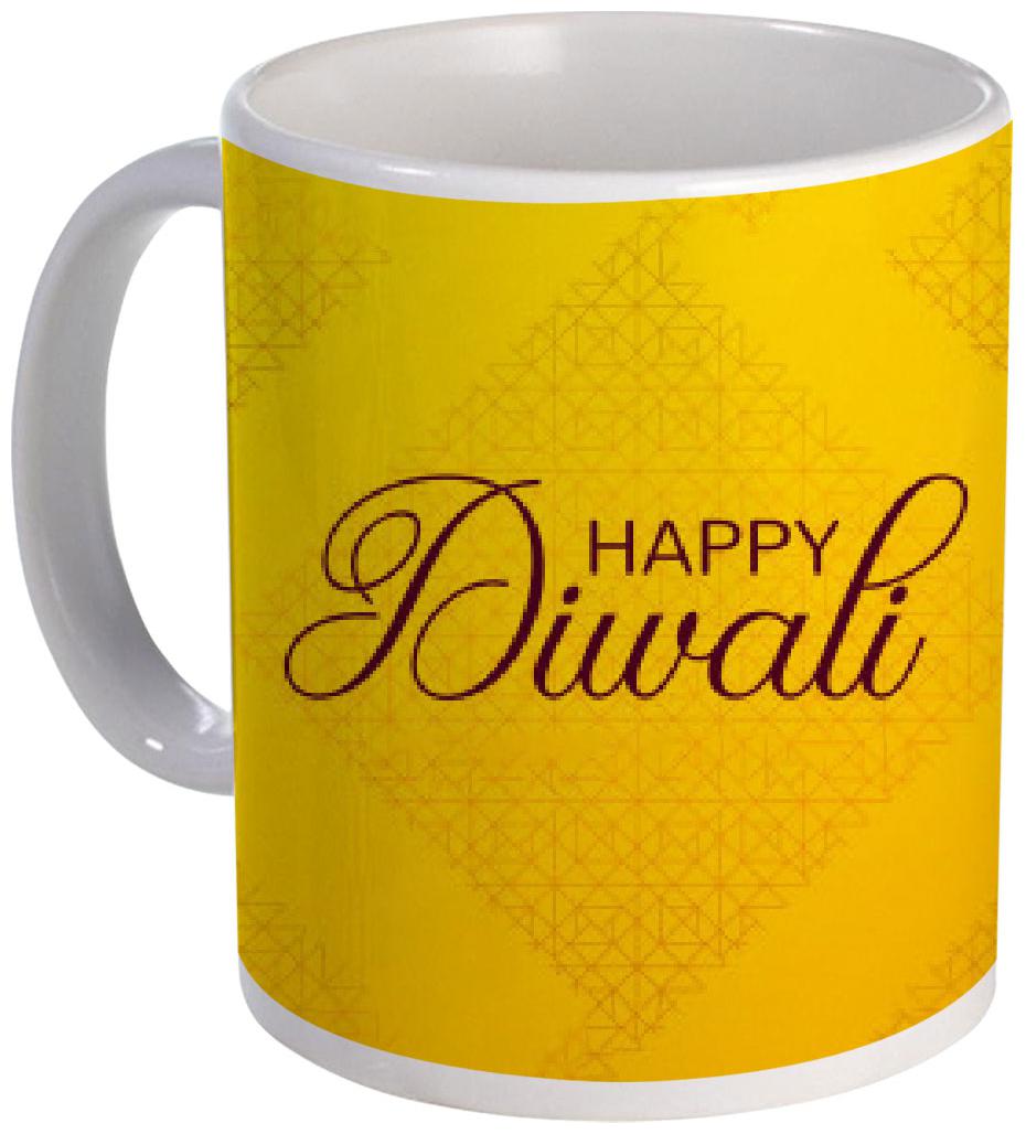 

Coloryard Best Happy Diwali Beautiful Diwali Decoration Design On White Ceramic Coffee Mug Diwali Gift