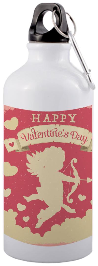 

COLORYARD Aluminium White Pink Water Bottle ( 600 ml Set of 1 )
