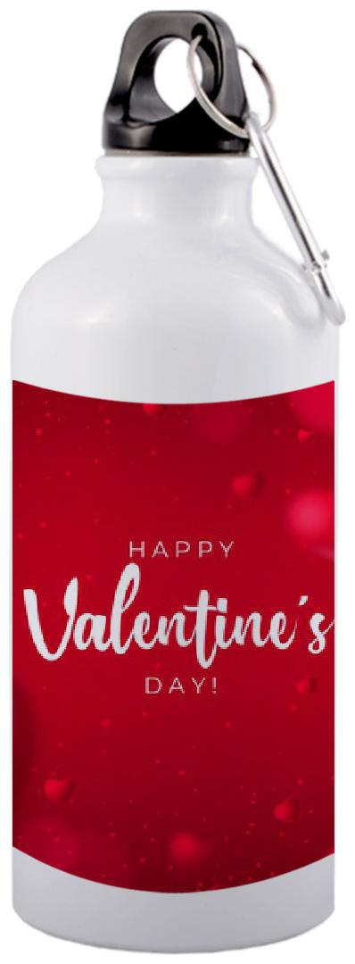 

COLORYARD Aluminium White Red Water Bottle ( 600 ml Set of 1 )