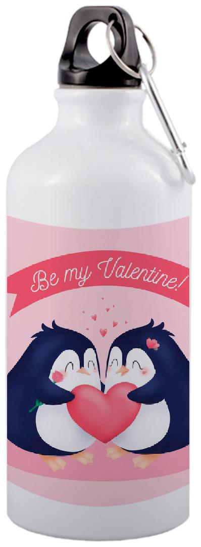 

COLORYARD Aluminium White Pink Water Bottle ( 600 ml Set of 1 )