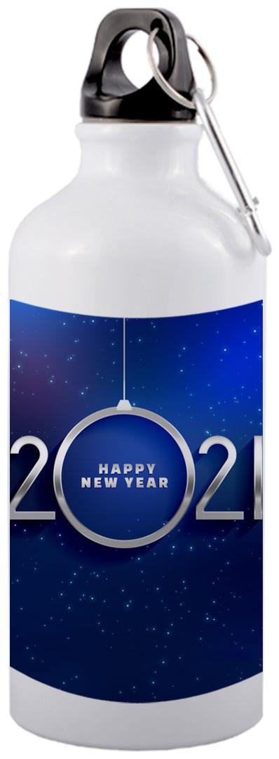 COLORYARD Aluminium White Water Bottle ( 600 ml Set of 1 )