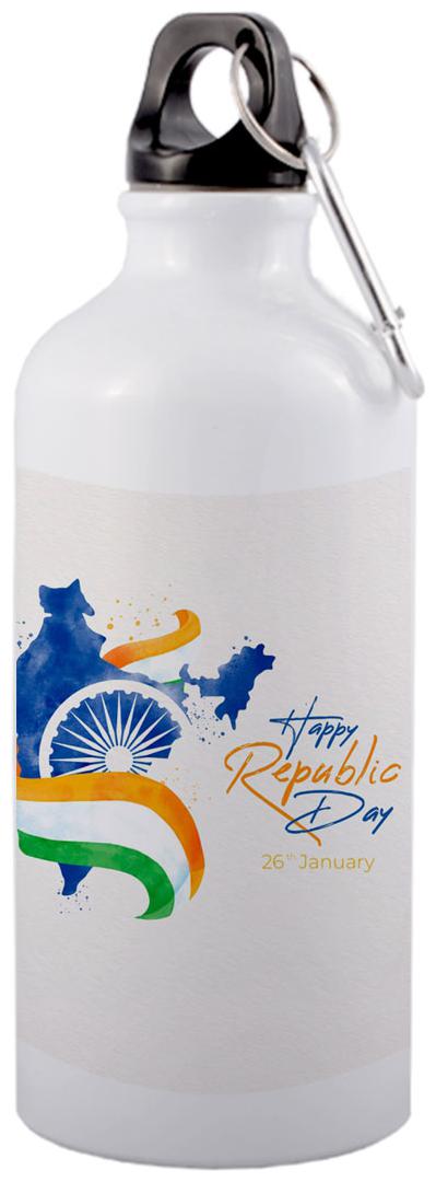 

COLORYARD Aluminium White Water Bottle ( 600 ml Set of 1 )