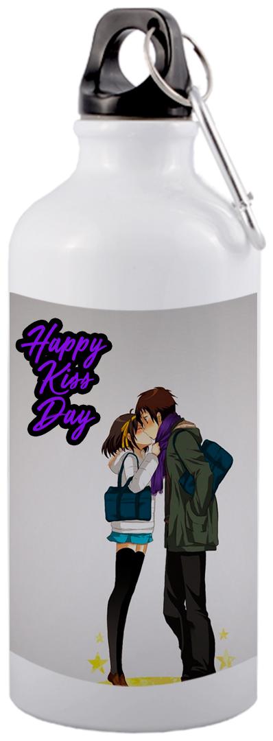 COLORYARD Aluminium White Water Bottle ( 600 ml Set of 1 )