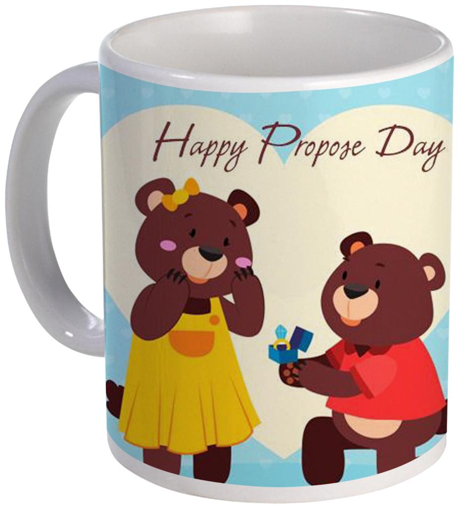 

Coloryard Best Happy Propose Day One Cartoon Propose To Another Cartoon Design On White Ceramic Coffee Mug