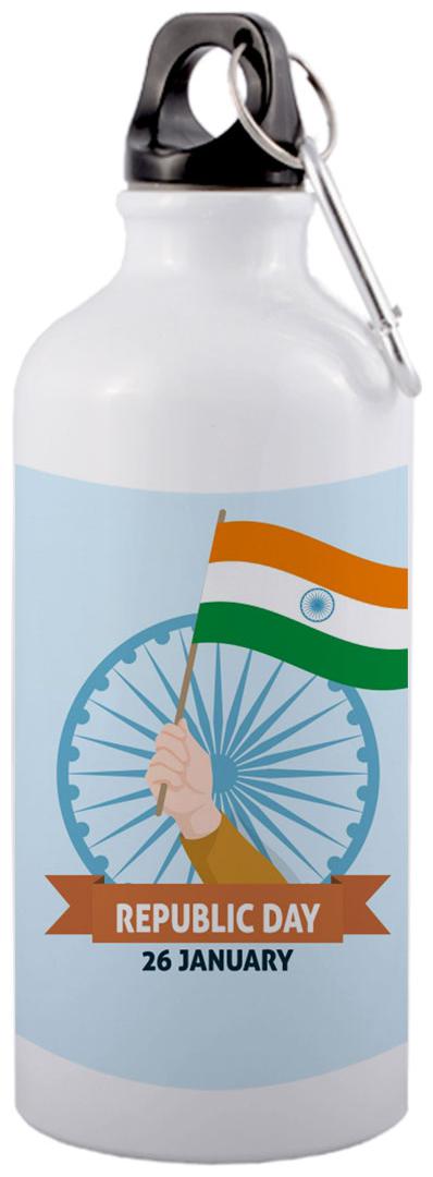 

COLORYARD Aluminium White Water Bottle ( 600 ml Set of 1 )
