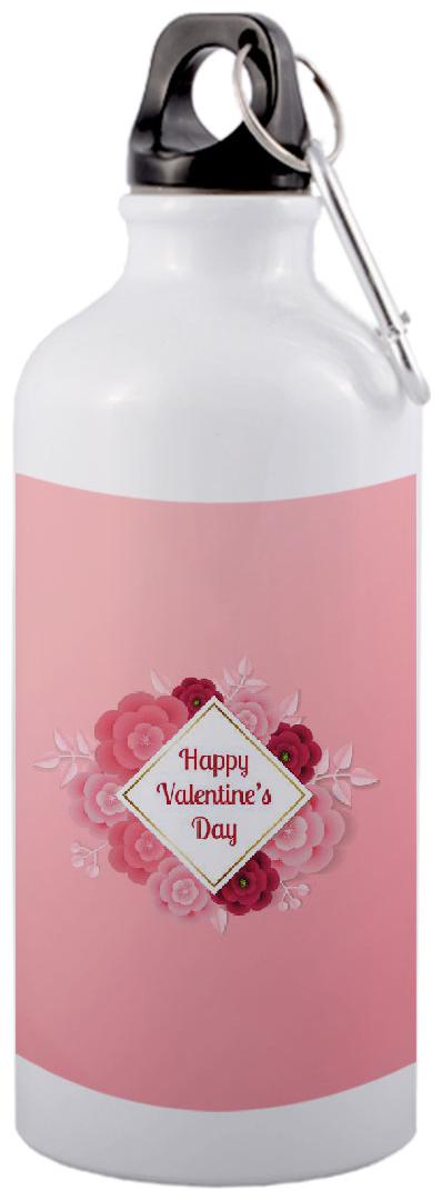 

COLORYARD Aluminium White Pink Water Bottle ( 600 ml Set of 1 )