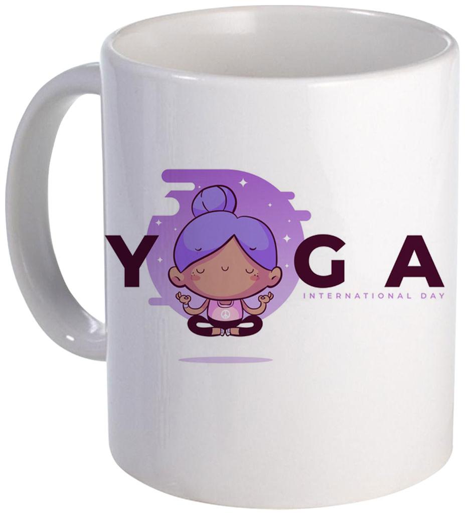 

Coloryard Best International Day Of Yoga Concept On White Ceramic Coffee Mug Gift