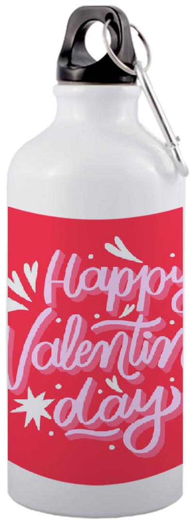 

COLORYARD Aluminium White Pink Water Bottle ( 600 ml Set of 1 )
