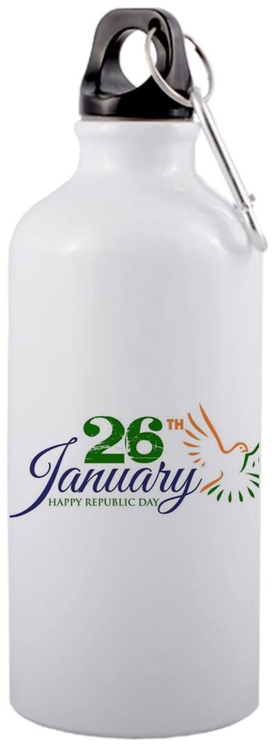 

COLORYARD Aluminium White Water Bottle ( 600 ml Set of 1 )
