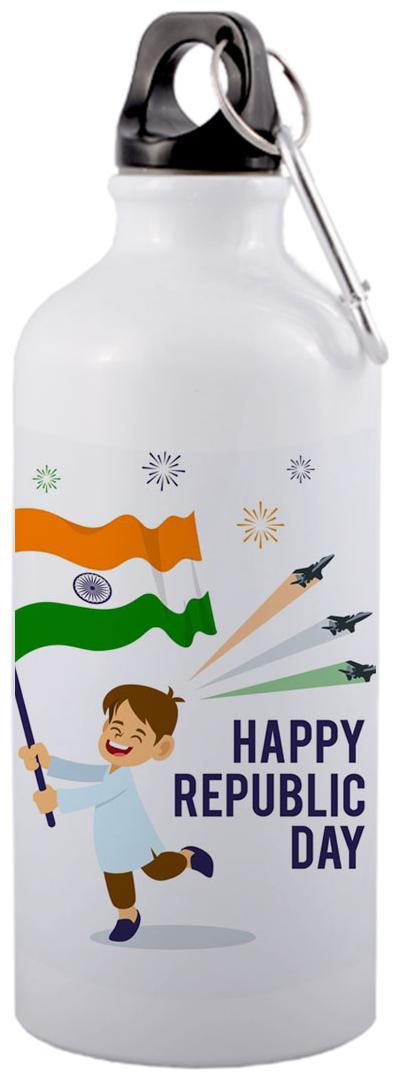 

COLORYARD Aluminium White Water Bottle ( 600 ml Set of 1 )