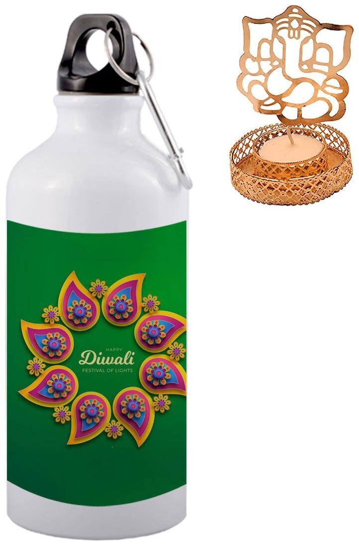 

COLORYARD Aluminium White Water Bottle ( 600 ml Set of 1 )