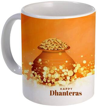 Buy Coloryard Best Happy Dhanteras Design With Gold Coin Pot Design On White Ceramic Coffee Mug Diwali Gift Online At Low Prices In India Paytmmall Com Dhanteras festival is ideal time for setting up on the fourth day, his wife did not let him sleep and placed lots of gold & silver coins around him and the gate was blocked with these coins. coloryard best happy dhanteras design with gold coin pot design on white ceramic coffee mug diwali gift
