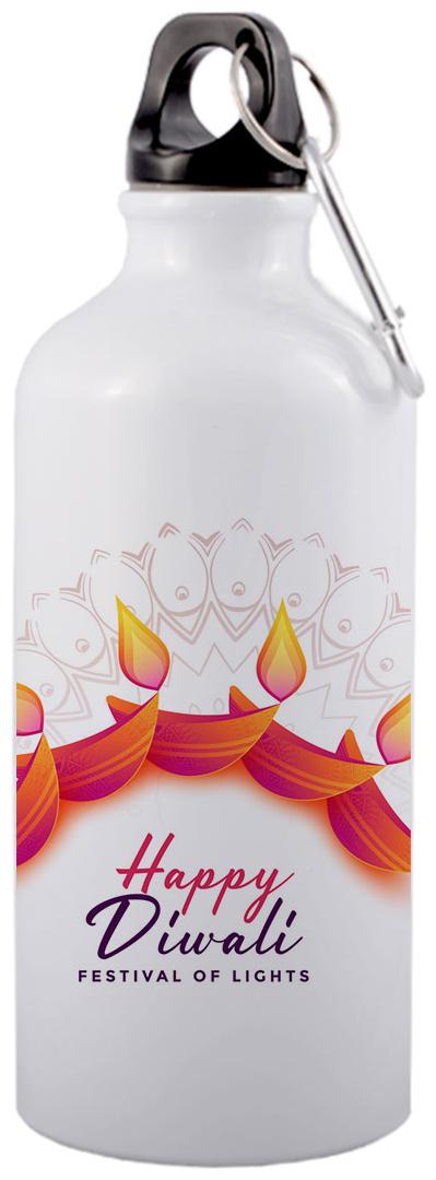 

COLORYARD Aluminium White Water Bottle ( 600 ml Set of 1 )