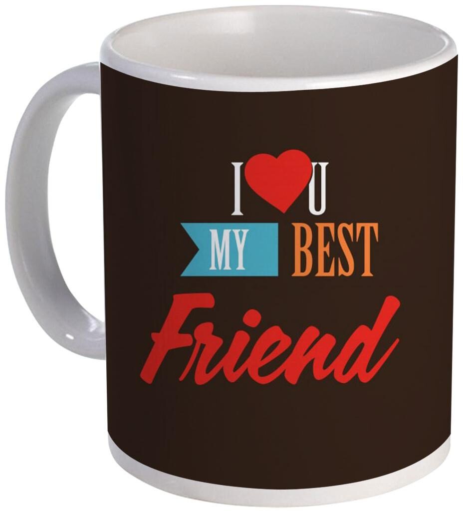 

Coloryard Best Hppy-Frindship-Dy I Lov U My Bst Frind Design Ceramic Coffee Mug Gift