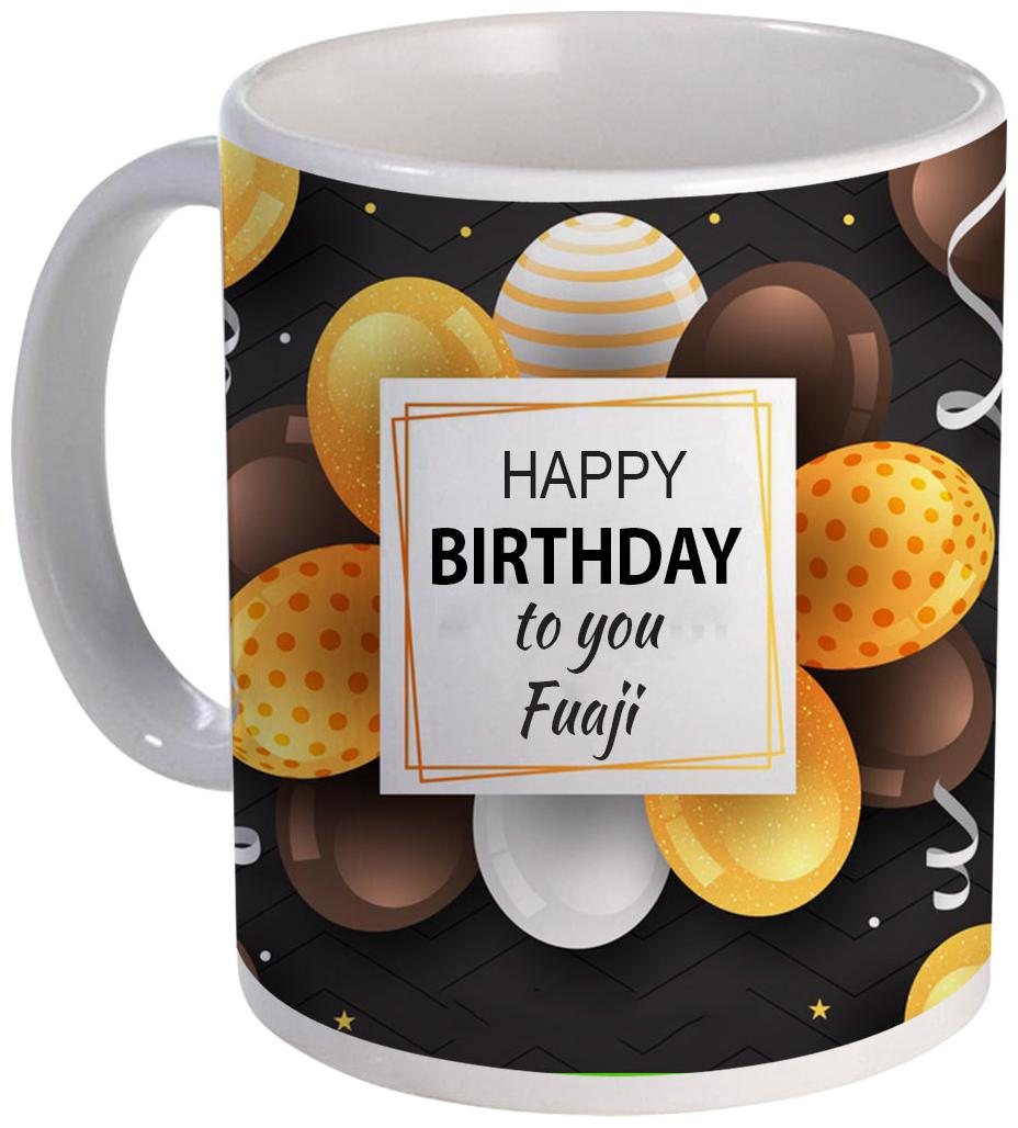 

Coloryard Best Happy Birthday To You Fuaji With Yellow Balloons Stylish Design On White Ceramic Coffee Mug Gift