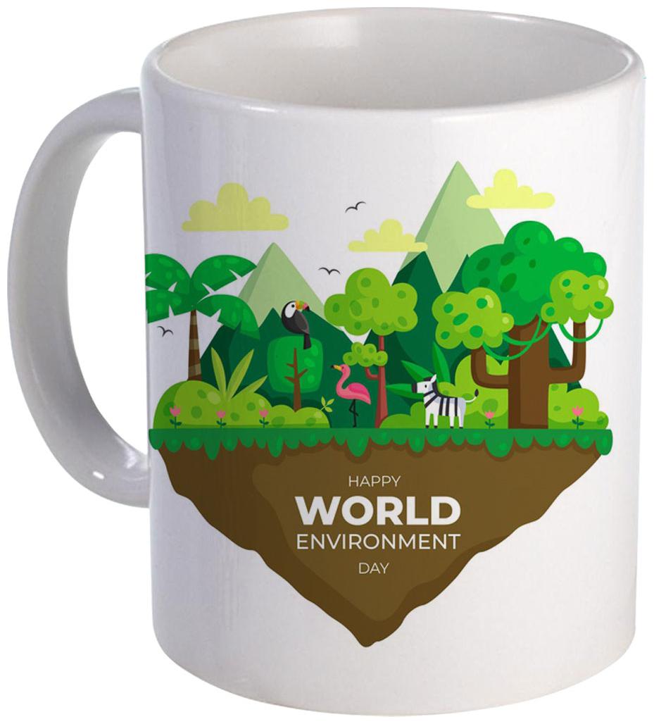 

Coloryard Best Happy World Environment Day Design On White Ceramic Coffee Mug Gift