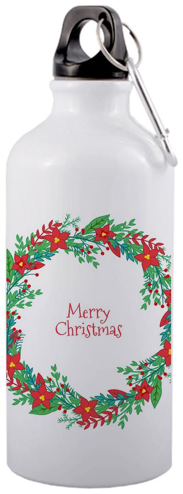 COLORYARD Aluminium White Water Bottle ( 600 ml Set of 1 )