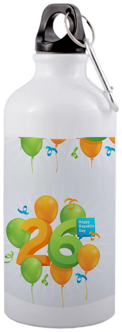 

COLORYARD Aluminium White Water Bottle ( 600 ml Set of 1 )