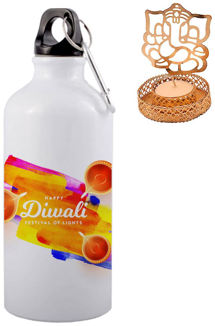 

COLORYARD Aluminium White Water Bottle ( 600 ml Set of 1 )